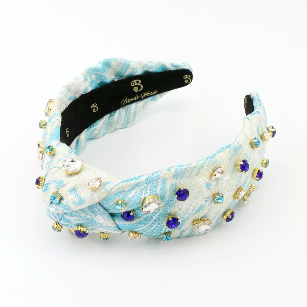 124. The “Ocean Bliss” Brooke Shade Designer Topknot Glam Headband